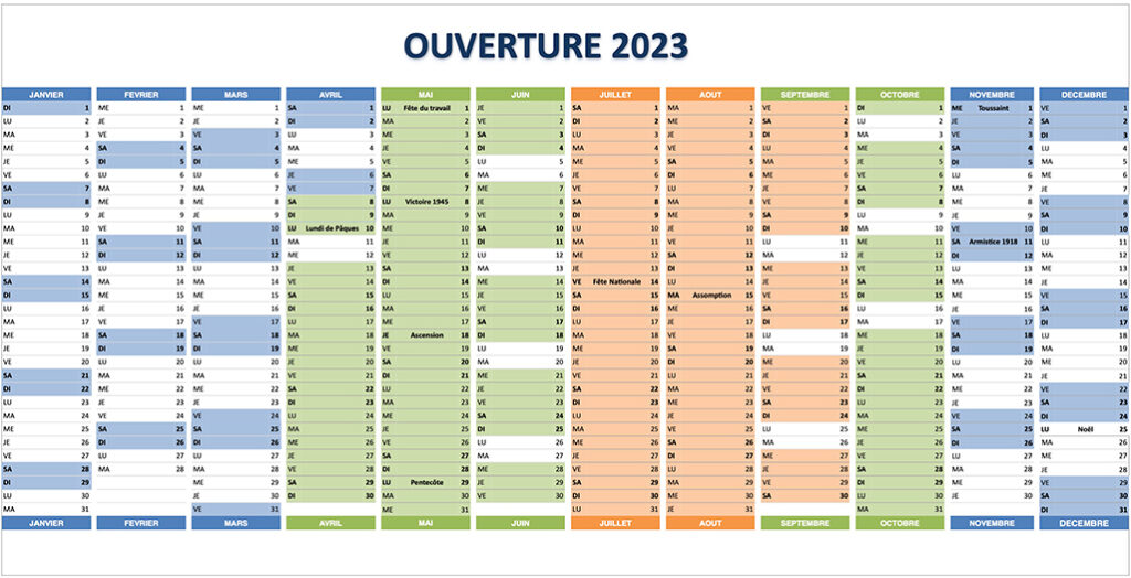 calendrier 2023 dahu wake park