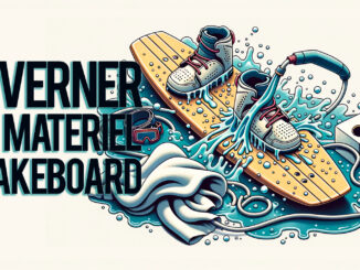 rincage d'un wakeboard avec une inscription hiver son matériel de wakeboard